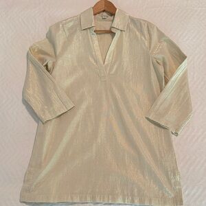 J. Crew Cream Tunic with V-Neck